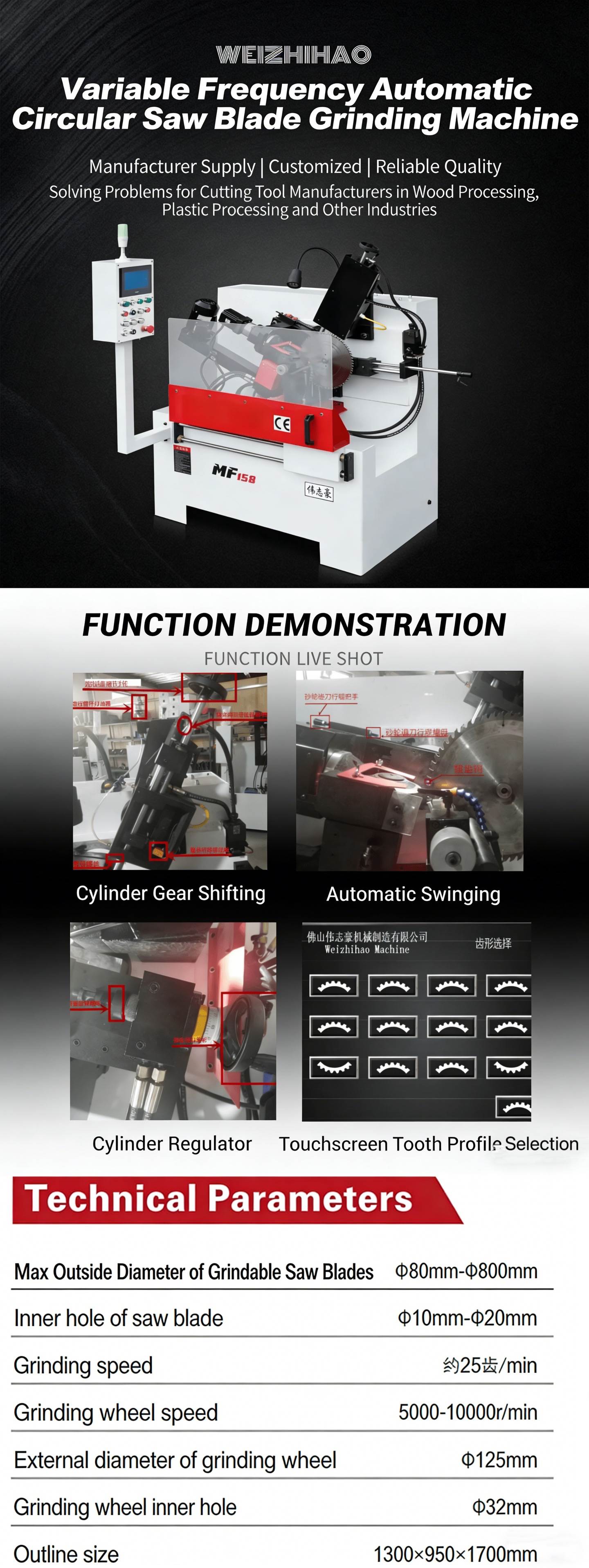 Straight knifegrinder machine