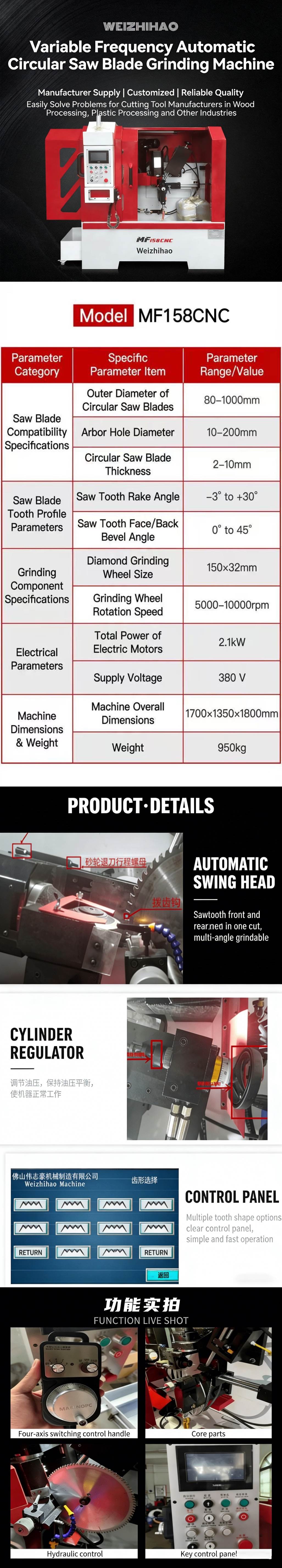 CNC saw blade sharpener
