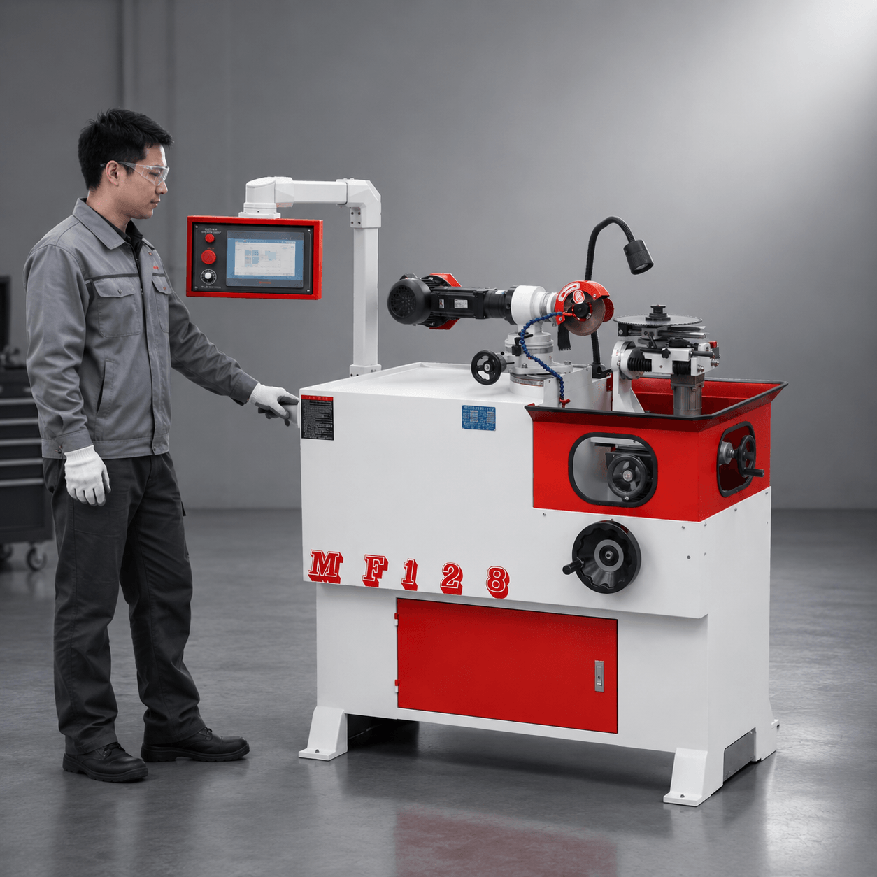 MF128 woodworking machinery product poster