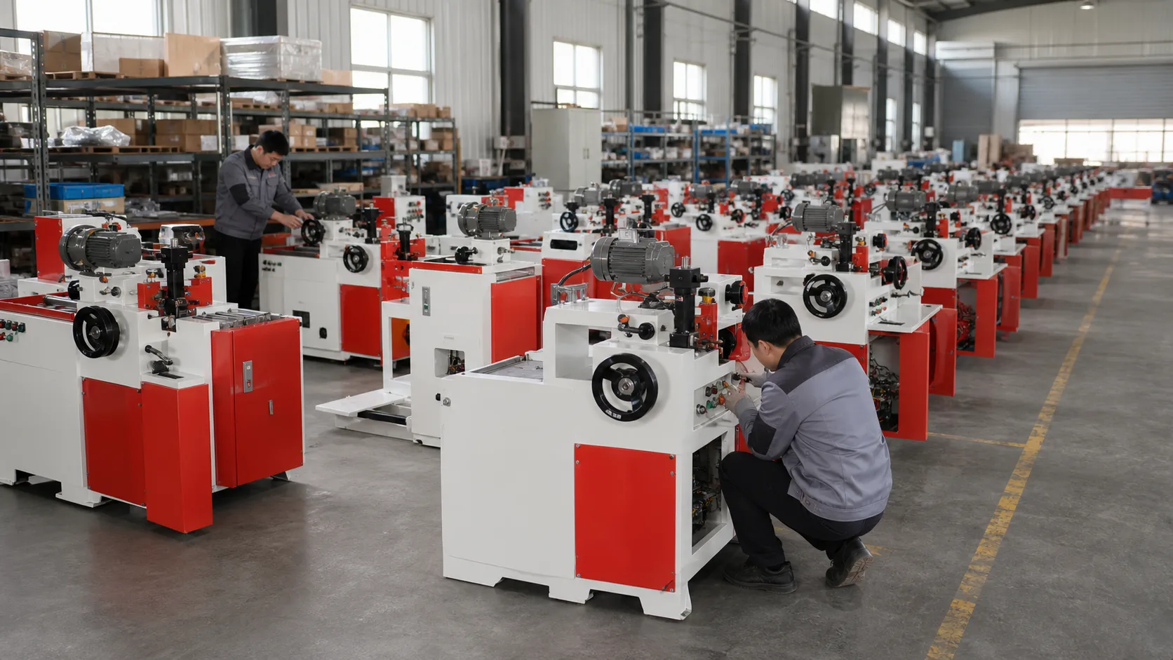 Weizhihao production workshop with industrial sharpening machines