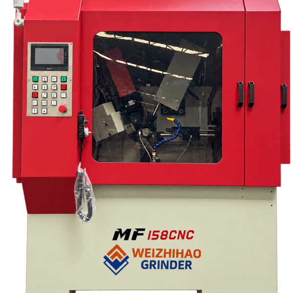 MF158CNC circular saw blade sharpening machine with Weizhihao logo front view
